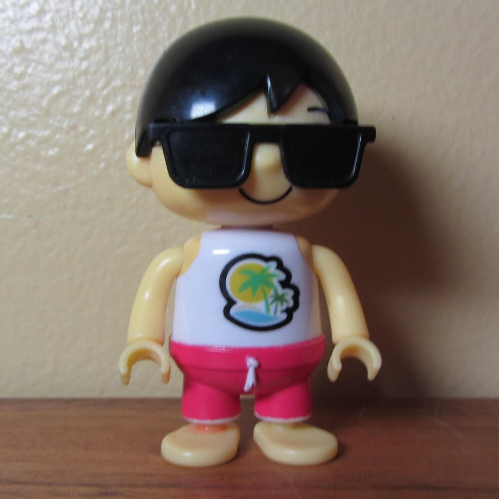 5 for $25 - Ryan’s World Mini figure beach ryan sunglasses palm tree tee (W5283
